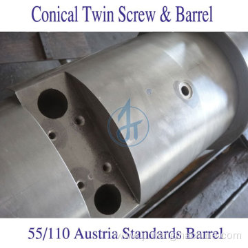 CMT58 twin conical cincinnati extrusion screw and barrel